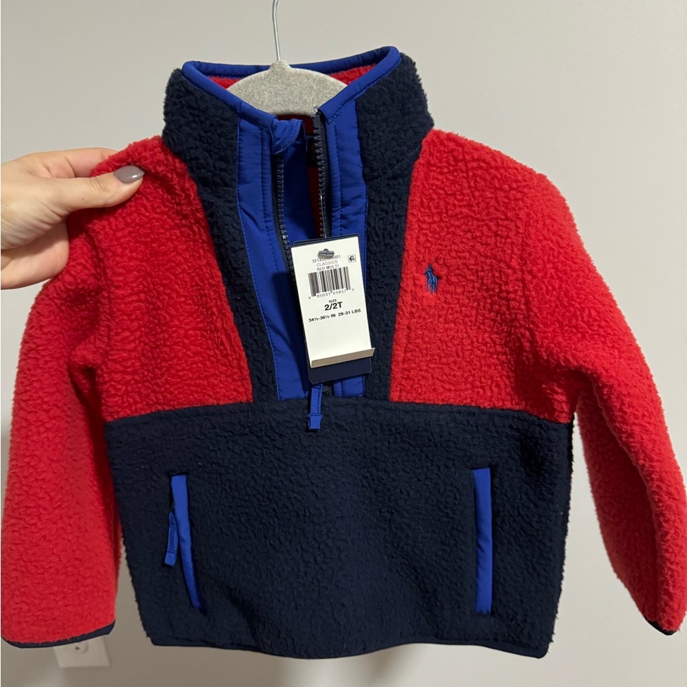 Ralph Lauren Boys' Colour Block Fleece - Red Multi